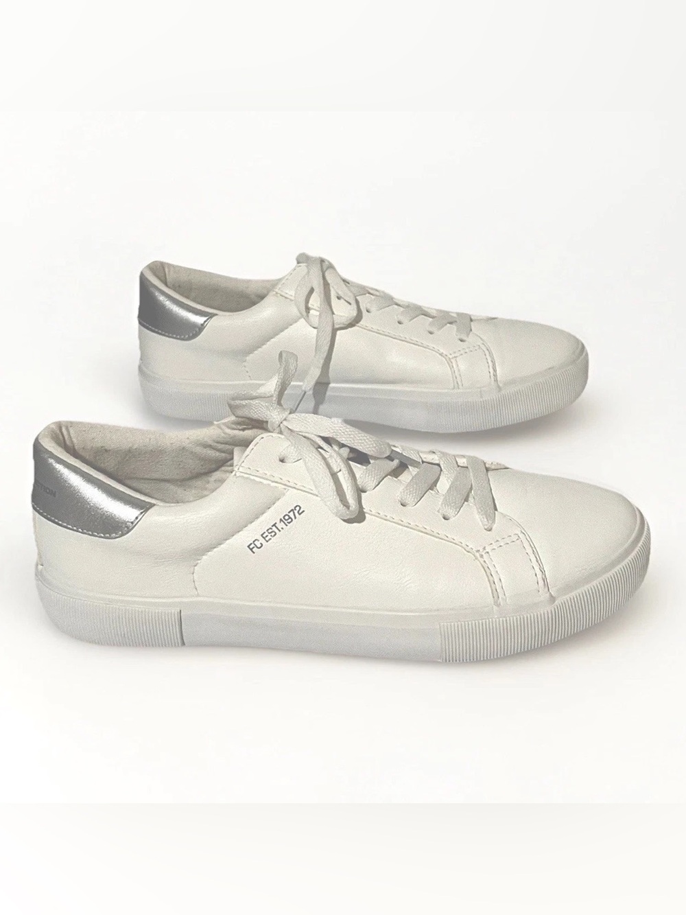 French Connection Becka Sneakers White and Silver
